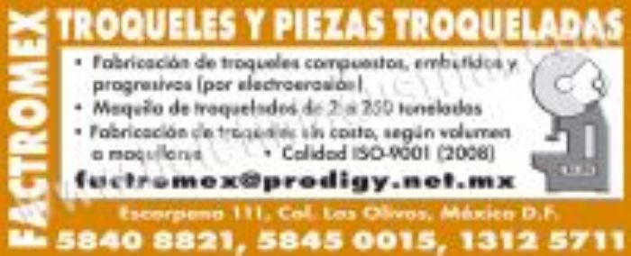 MANUFACTURA DE TROQUELES